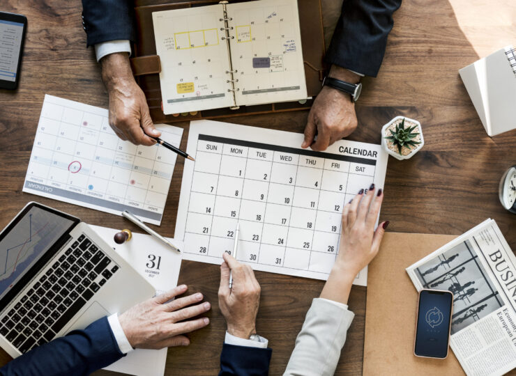 Group of business people having a meeting